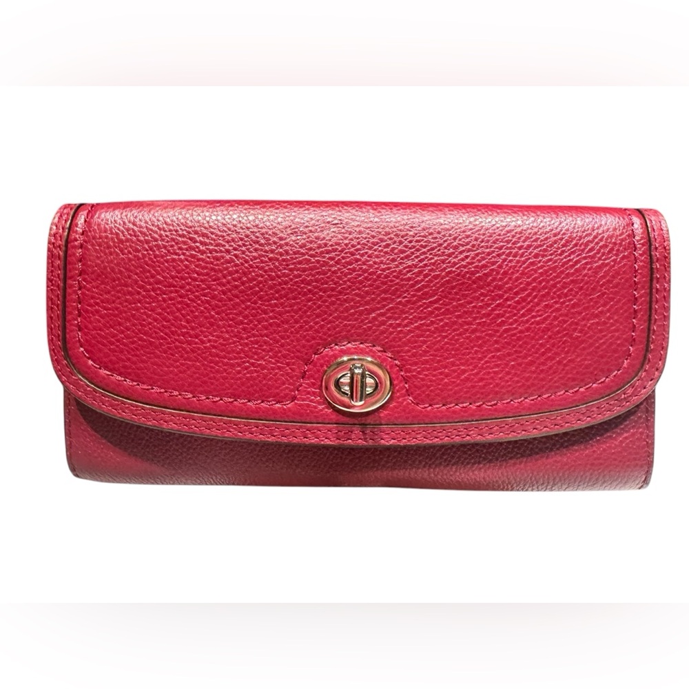 Coach Park Leather Turnlock Slim Envelope Wallet